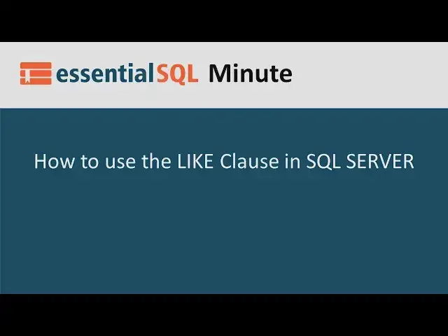 Video thumbnail for How to use the Like Operator in SQL | Essential SQL