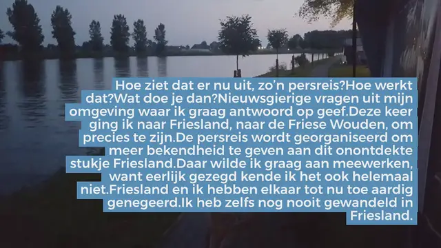 Video thumbnail for Persreis Friese Wouden: Wandelen in onbekend gebied