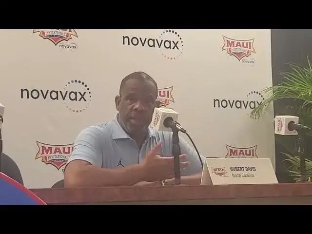 'Video thumbnail for #UNC coach Hubert Davis press conference after loss to #Auburn'