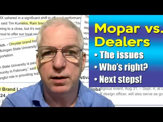 Video thumbnail for Dealers vs Mopar: Who’s right and wrong? What to do next?