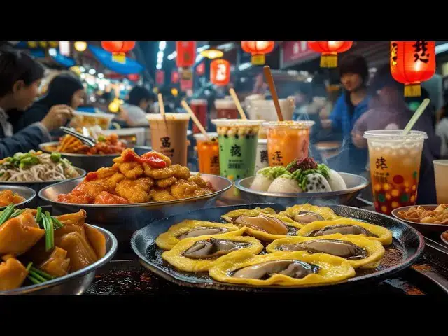 Video thumbnail for Taiwanese Street Food: A Culinary Adventure You Can't Miss - From bubble tea to oyster omelets.