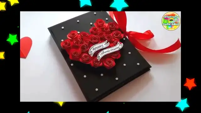 Video thumbnail for 3d  Hand Made Anniversary  Card