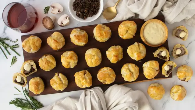 Video thumbnail for The Ultimate Two-Bite Beef Wellington Appetizer