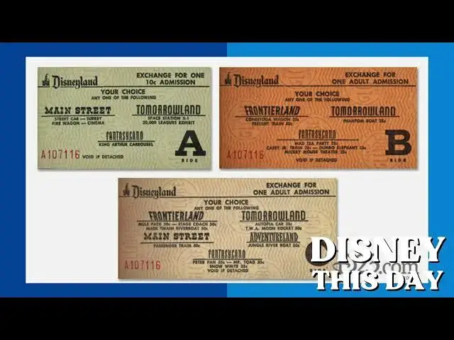 'Video thumbnail for Disneyland Ticket Books | DISNEY THIS DAY | October 11, 1955'