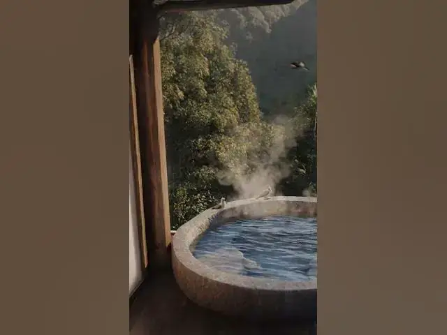 Video thumbnail for Mountain Ryokan Tiny Home: Japanese-Inspired Design with Onsen Bath & Views #mountains #zen #japan