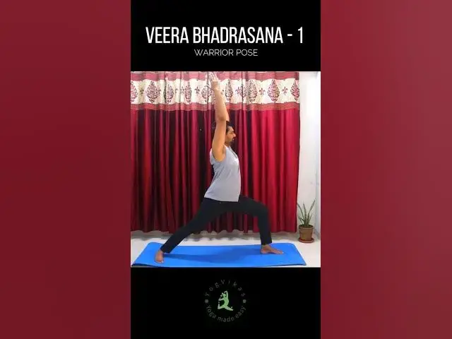 'Video thumbnail for Veerabhadrasana short video with benefits and steps.'