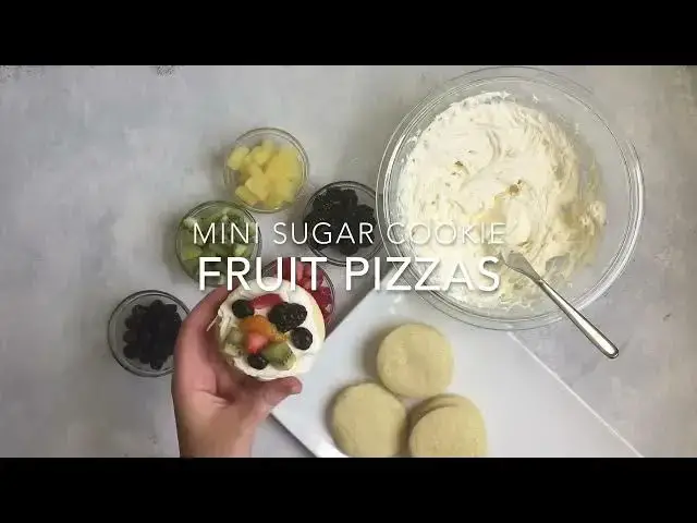 'Video thumbnail for Mini Sugar Cookie Fruit Pizza'