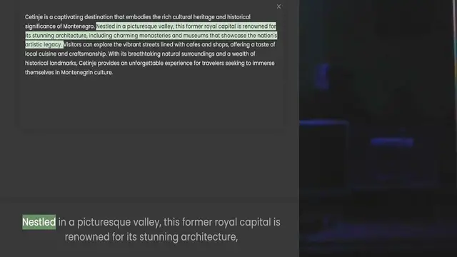 Video thumbnail for significance of Montenegro. Nestled in a picturesque valley, this former royal capital is renowned for its stunning architecture, including charming monasteries and museums that showcase the nation's artistic legacy. Visitors can explore