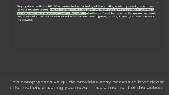 Video thumbnail for for your favorite teams. This comprehensive guide provides easy access to broadcast information, ensuring you never miss a moment of the action. Whether you're at home or on the go, our schedule keeps you informed about where and when to