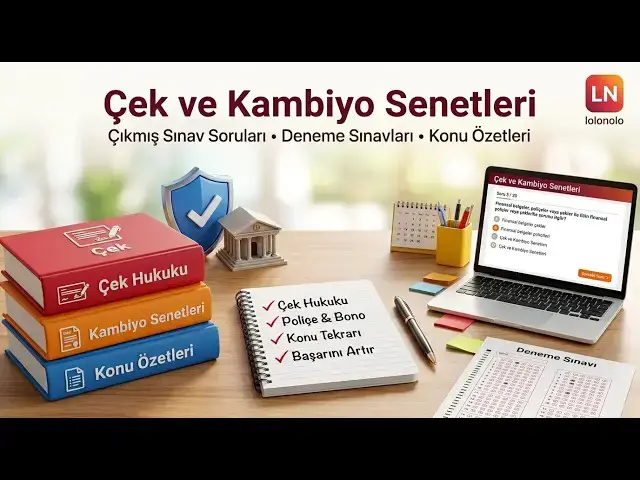Video thumbnail for Banka Unvan Sınavı Çek ve Kambiyo Senetleri Testi