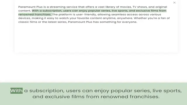 Video thumbnail for content. With a subscription, users can enjoy popular series, live sports, and exclusive films from renowned franchises. The platform is user-friendly, allowing seamless access across various devices, making it easy to watch your favorite