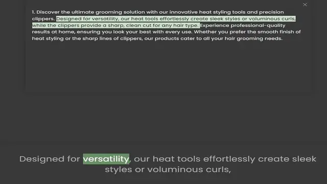 Video thumbnail for clippers. Designed for versatility, our heat tools effortlessly create sleek styles or voluminous curls, while the clippers provide a sharp, clean cut for any hair type. Experience professional-quality results at home, ensuring you look y