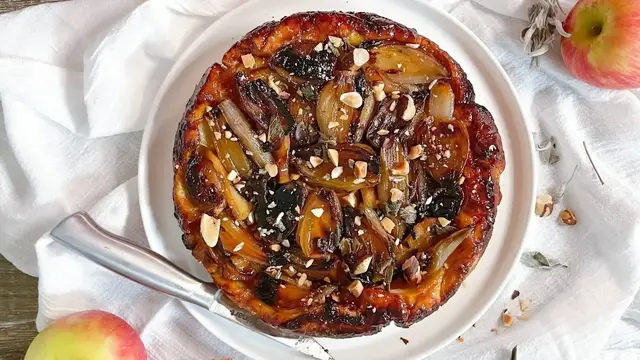 'Video thumbnail for Crispy, Caramelly Shallot And Apple Tarte Tatin Recipe'
