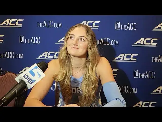 'Video thumbnail for #ACCTipoff interviews with #UNC's Courtney Banghart, Lexi Donarski, Alyssa Ustby and Maria Gakdeng'