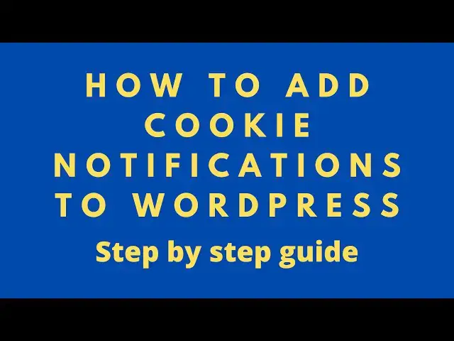Video thumbnail for How to add a cookie consent popup to WordPress - Step by step guide