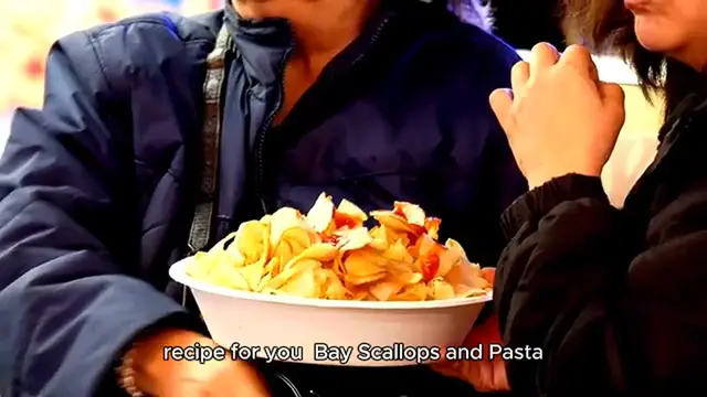 Video thumbnail for bay scallops and pasta recipe