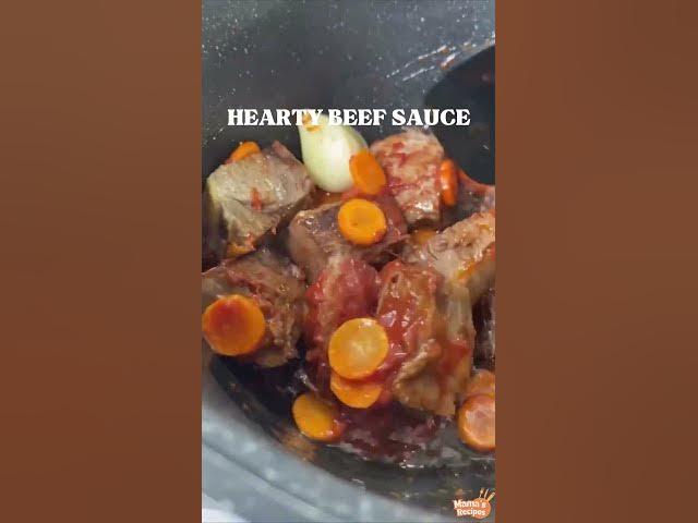 Video thumbnail for Hearty Beef Sauce 🥩 | Rich Tomato Beef Dinner with Potatoes