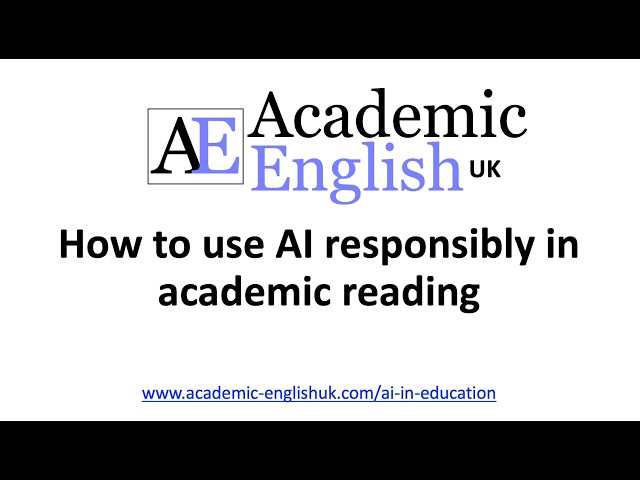 Video thumbnail for How to use AI responsibly in academic reading (writer stance and hedging language)