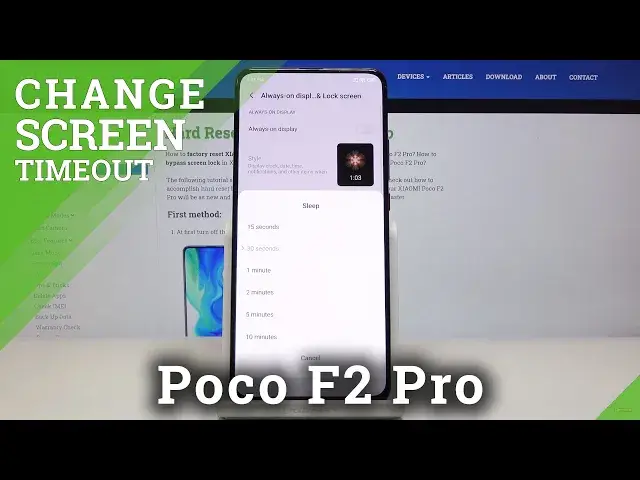 'Video thumbnail for How to Set Screen Timeout in XIAOMI Poco F2 Pro – Choose Sleep Time'