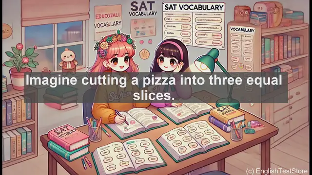 Video thumbnail for 5000 Must Know SAT Vocabulary - SAT Vocab: Understanding 'Trisect' - Dividing into Three Equal Parts