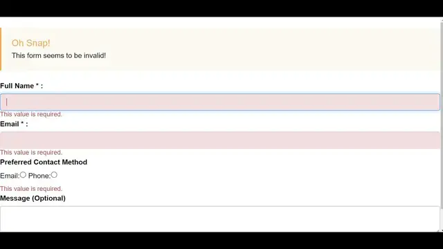 Video thumbnail for Parsley.js Registration Form Validation Example With Error Messages in Bootstrap 4 & JS