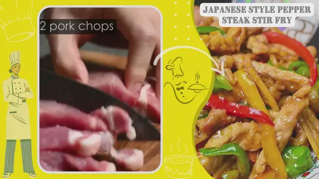'Video thumbnail for Japanese style pepper steak stir fry'