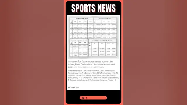 Video thumbnail for Schedule for Team India's series against Sri Lanka, New Zealand and Australia announced