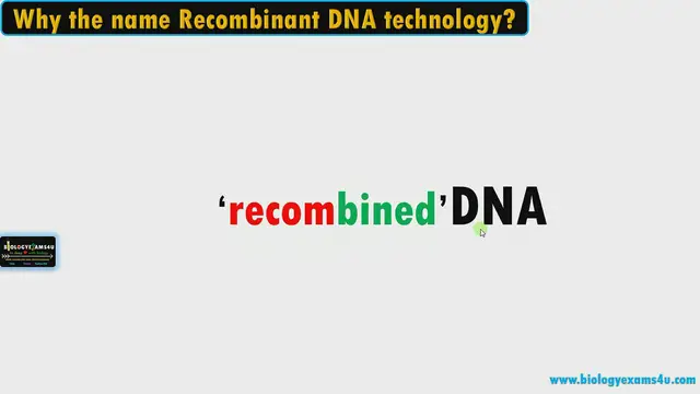 Video thumbnail for What is Recombinant DNA Technology?