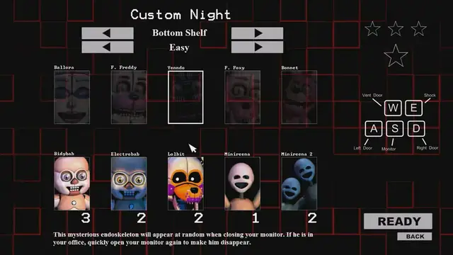 'Video thumbnail for Sister Location - Bottom Shelf Easy Normal e Hard - PT BR - Custom Night Parte 15'