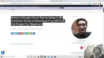 Video thumbnail for Python 3 Google Cloud Text to Speech API Converter Script to Download it as MP3 File Full Project