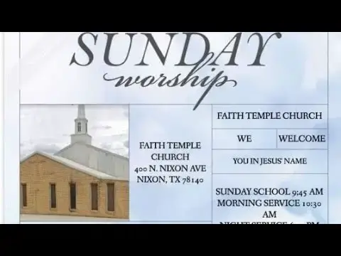 Video thumbnail for FAITH TEMPLE PENTECOSTAL CHURCH Sunday Night Service, August 16, 2026