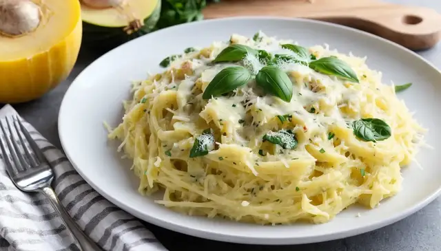 Video thumbnail for Spaghetti Squash Alfredo