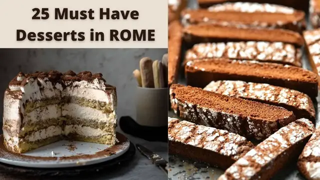 Video thumbnail for 25 must have Desserts when in Rome | Tiramisu, Torta di Mele, Millefogile, and more