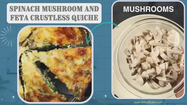 Video thumbnail for Spinach Mushroom and Feta Crustless Quiche