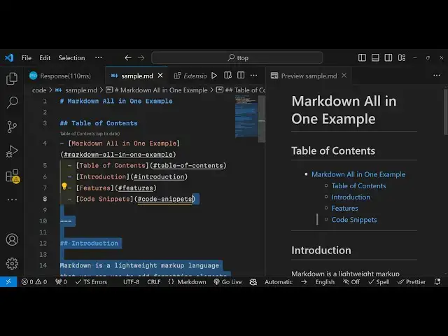 Video thumbnail for Markdown All in One Your Ultimate Markdown Editor with Live Preview in VS Code
