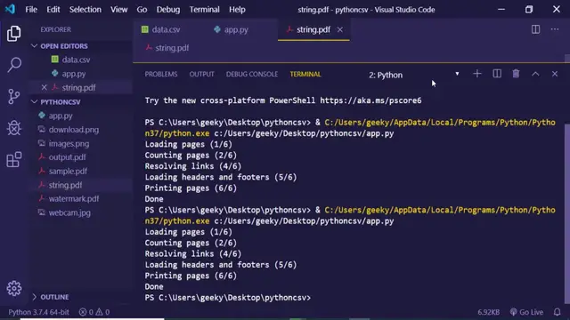 Video thumbnail for Convert HTML to PDF Using wkhtmltopdf Library in Python