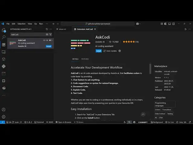 Video thumbnail for AskCodi AI VSCode Extension is INSANE BETTER THAN Claude & Cursor??