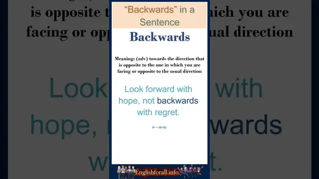 Video thumbnail for Backwards meaning | Backwards in a Sentence | Most common words in English #shorts