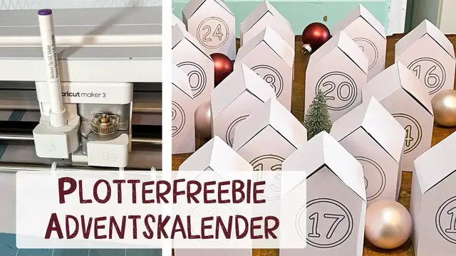Video thumbnail for Plotterfreebie Häuschen Adventskalender basteln mit Cricut Design Space