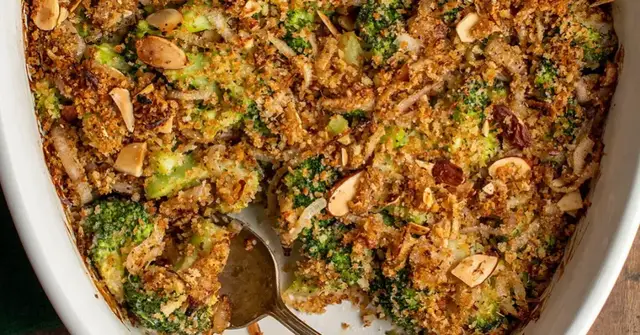 'Video thumbnail for Cheesy broccoli casserole'