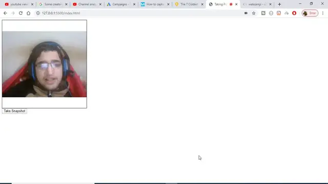 Video thumbnail for How to Take Picture From Webcam in Javascript Using Webcam.js | Webcam Capture in Javascript