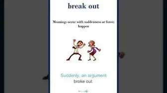 Video thumbnail for "Break out" meaning | "break out" in a sentence | Common English Idioms #shorts