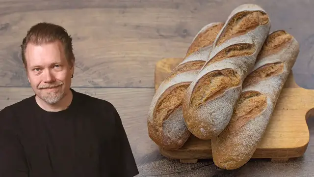 Video thumbnail for Easy Sourdough Baguettes Recipe | Baguette Master Class | Foodgeek Baking