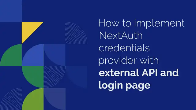 'Video thumbnail for How to implement NextAuth credentials provider with external API and login page'