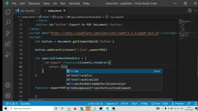 Video thumbnail for jsPDF Tutorial to Export HTML Table to PDF Document Without jspdf-autotable Library Using fromHTML