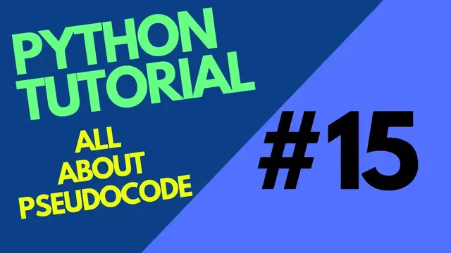 Video thumbnail for PSEUDOCODE in Python | Python tutorial 15