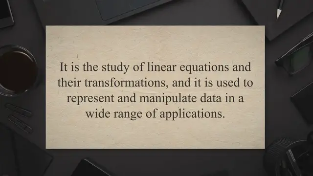 Video thumbnail for The Top 5 Reasons to Study Linear Algebra for Machine Learning -