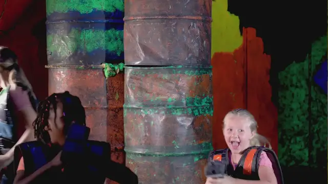 'Video thumbnail for Kids playing laser tag indoor'