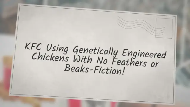 Video thumbnail for KFC Using Genetically Engineered Chickens With No Feathers or Beaks-Fiction!