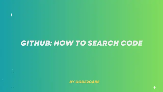 Video thumbnail for GitHub How to Search Code